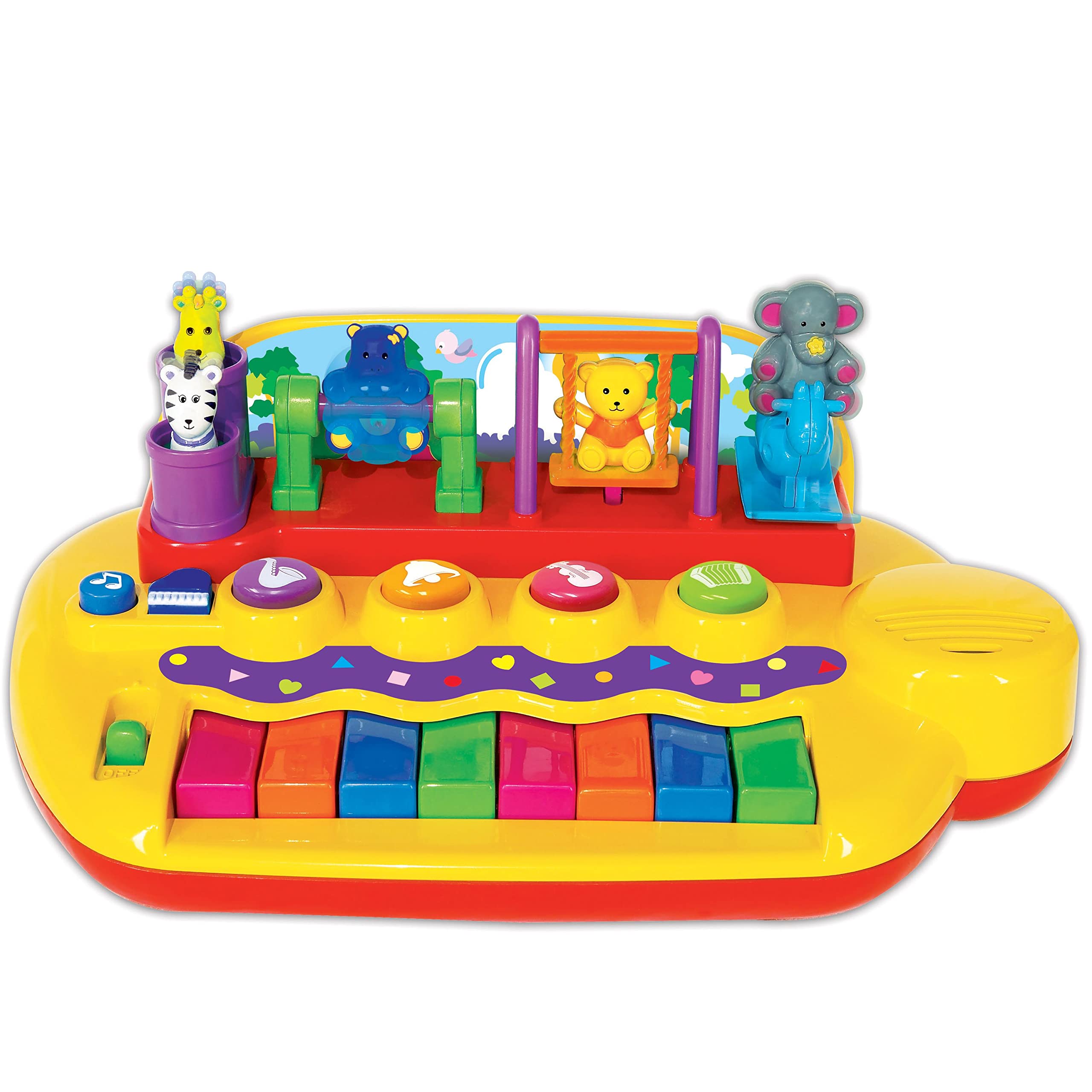 Amazon.com: Kiddieland Playful Pals Piano for Toddlers - 8-Key